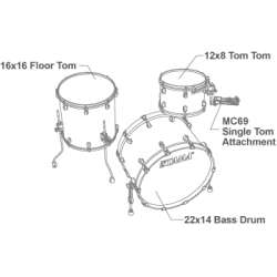 TAMA Starclassic Walnut/Birch 22" Molten Platinum Burst WBS32RZS-MPB