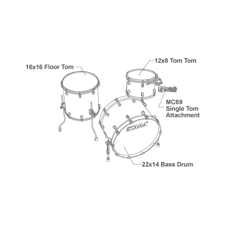 TAMA Starclassic Walnut/Birch 22" Molten Platinum Burst WBS32RZS-MPB