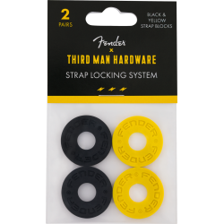 Fender Strap Blocks Third Man Records 2 x Black 2 x Yellow