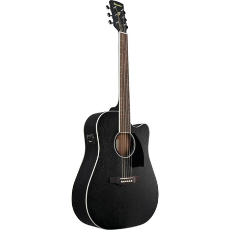 Ibanez PF16MWCE-WK Weathered Black Open Pore