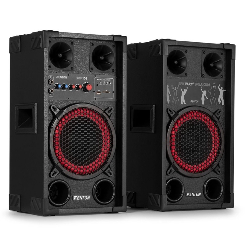 Fenton SPK-108 Pa Active Speakerset 8bt Led