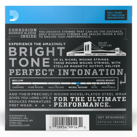 D'Addario EXL157 Baritone Medium 14-68