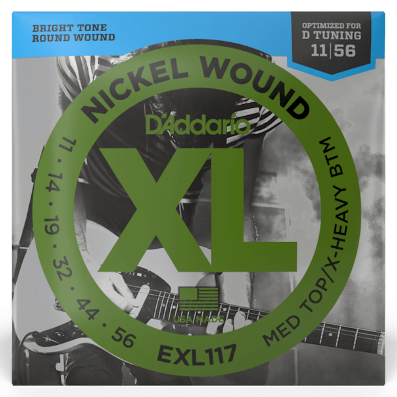 D'Addario EXL117 Med Top/X Heavy BTM 11-56