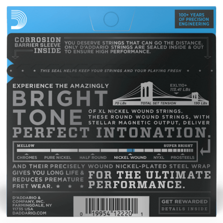 D'Addario EXL110+ Regular Light Plus 10.5-48
