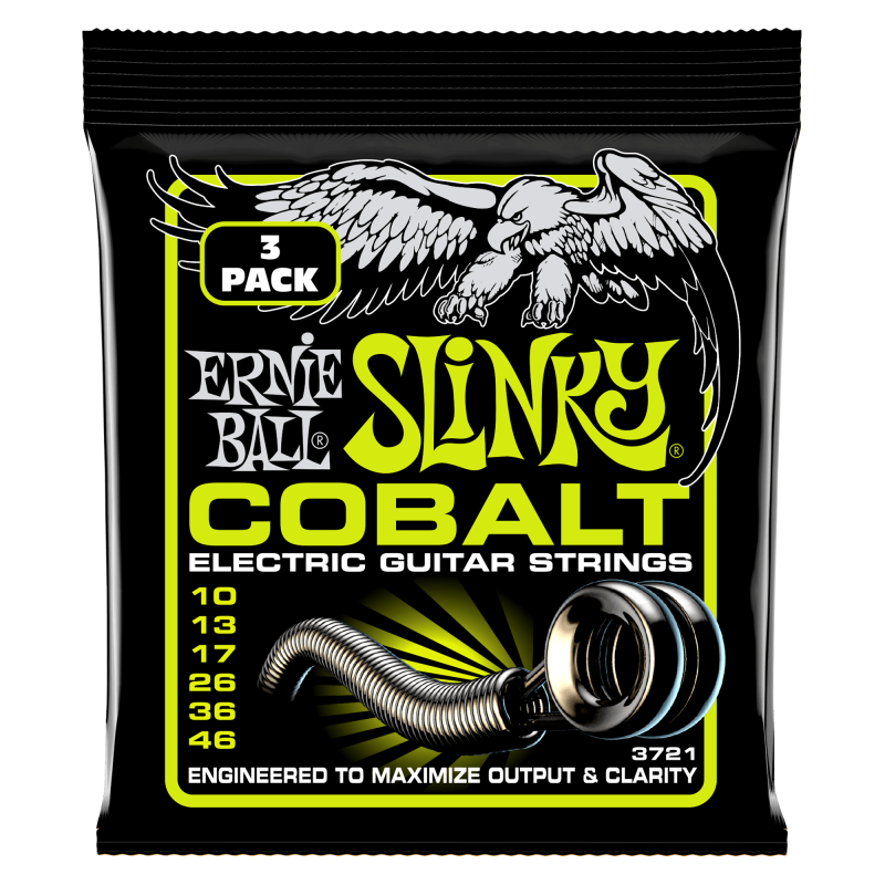 Ernie Ball 3721 3 Pack Slinky Cobalt 10-46