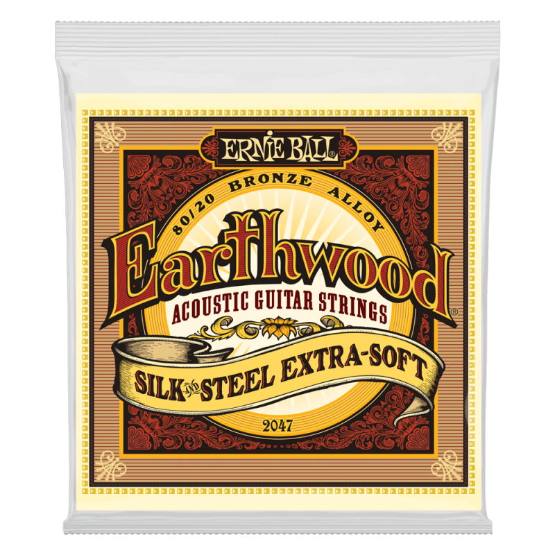 Ernie Ball 2047 Earthwood Silk and Steel Extra-Soft 10-50