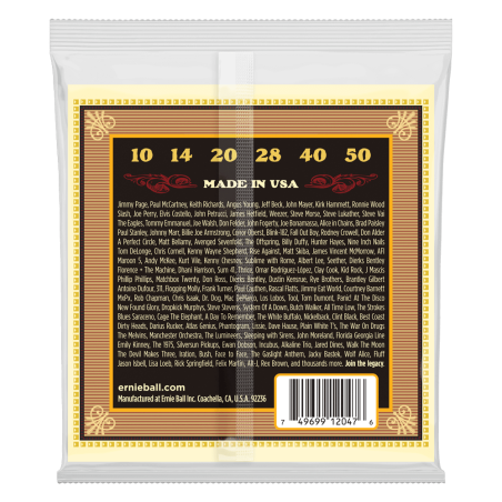 Ernie Ball 2047 Earthwood Silk and Steel Extra-Soft 10-50