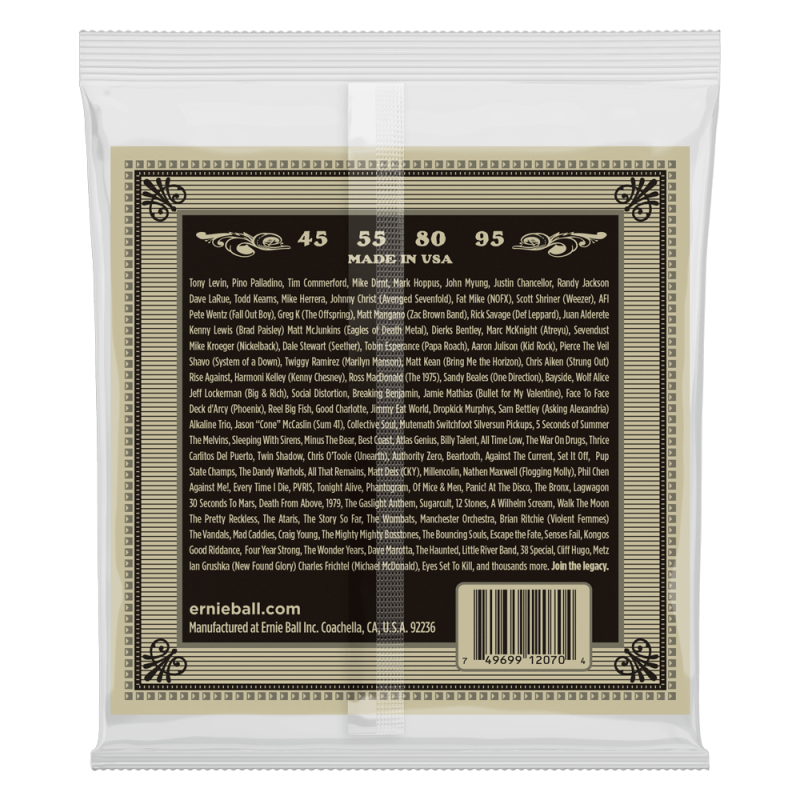Ernie Ball 2070 Earthwood Acoustic Bass 045-095