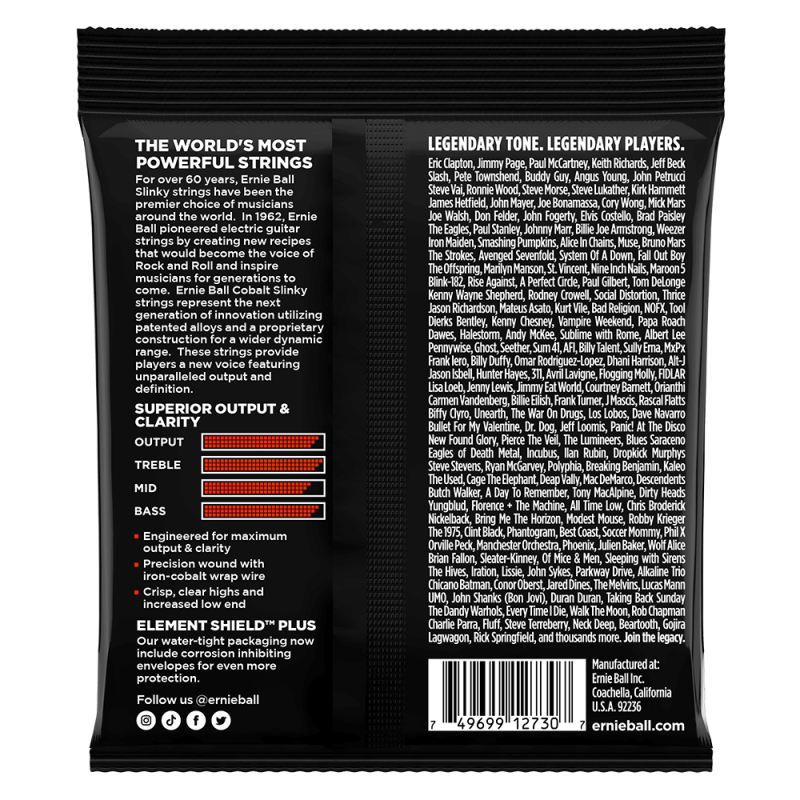 Ernie Ball 2730 7-Strings Skinny Cobalt 10-62
