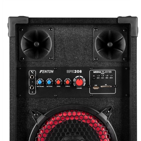 Fenton SPK-208 Pa Active Speakerset 2x8bt Led