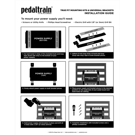 Pedaltrain PT-TFMK-SM True Fit Universal Mounting Kit