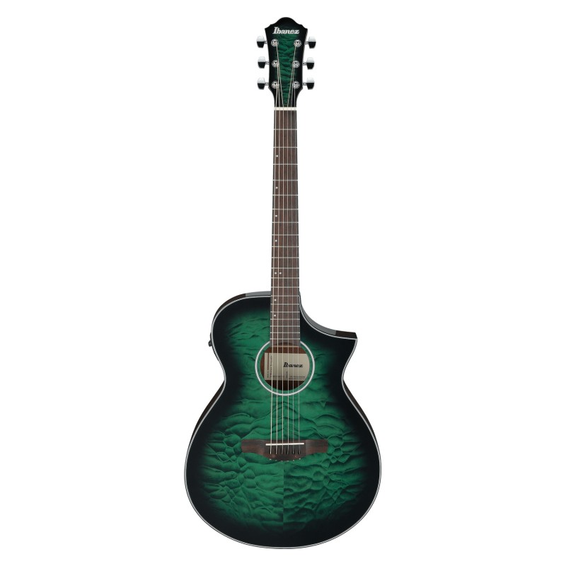 Ibanez AEWC16QA-TEH Transparent Emerald Burst