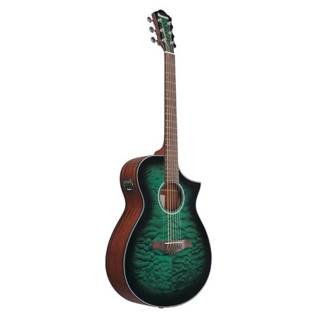 Ibanez AEWC16QA-TEH Transparent Emerald Burst