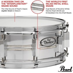 Pearl duoluxe 14"x5" in ottone cromato cod.dux1450br