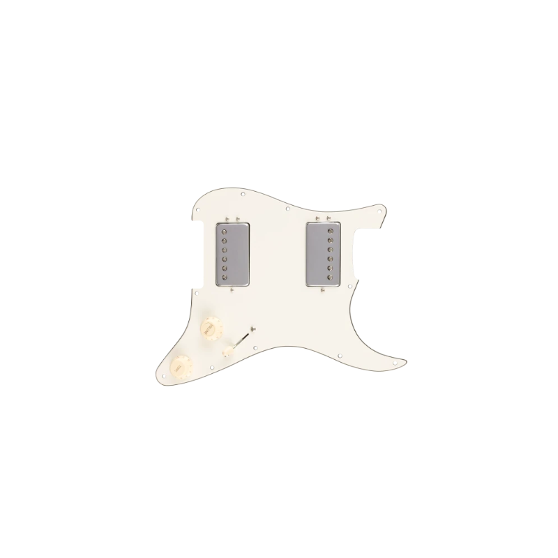 Fender Pre-Wired Strat Pickguard Quadra Tap HH Parchment