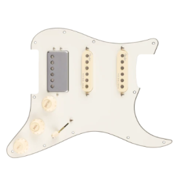 Fender Pre-Wired Strat Pickguard Quadra Tap/Ultra Noiseless HSS Parchment