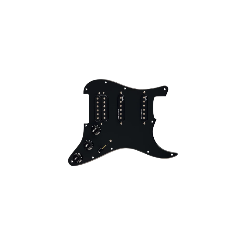 Fender Pre-Wired Strat Pickguard Quadra Tap/Ultra Noiseless HSS Black