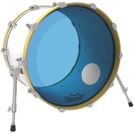 Remo-pelle risonante powerstroke3 colortone trasparente cassa 18" blue offset hole