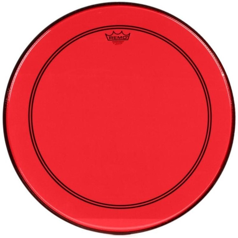 Remo-pelle risonante powerstroke3 colortone trasparente cassa 18" red offset hole
