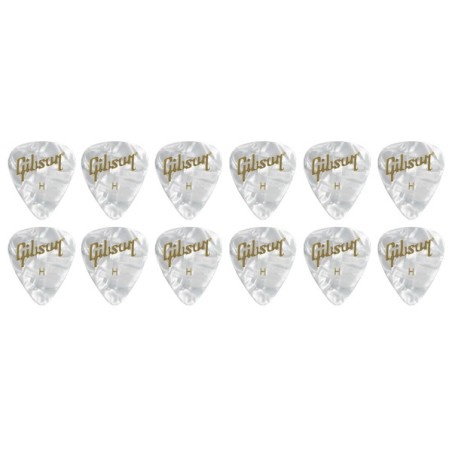 GIBSON APRW12-74H Pearloid White Heavy Pack/12