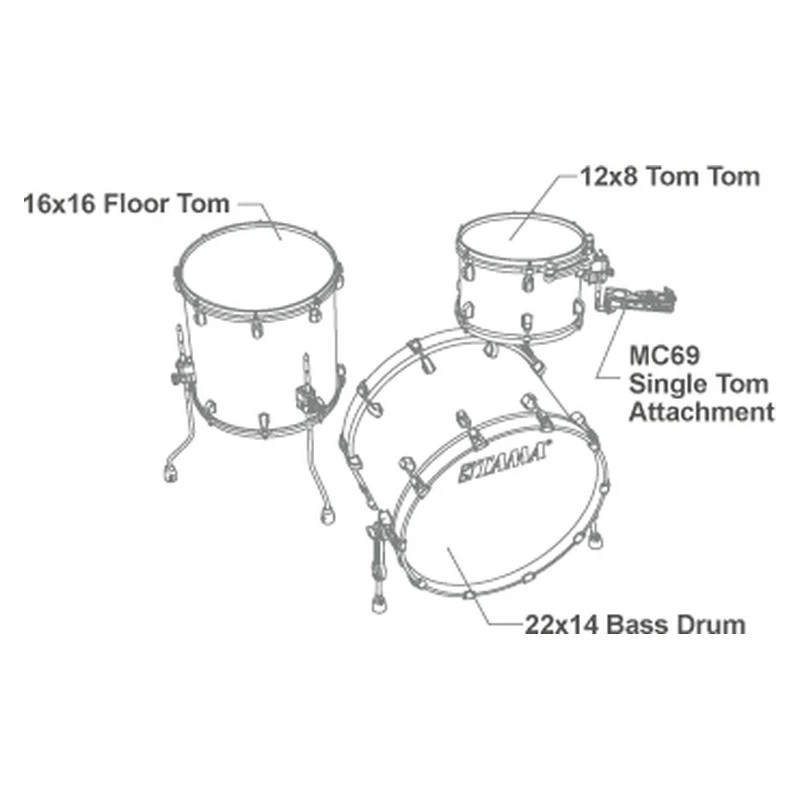 TAMA Starclassic Walnut/Birch 22" 3pz Smoked Silver Sparkle WBR32RZS-SSS