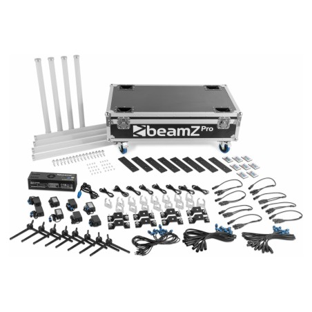 Beamz Kratos Tube70 Set 8 Tubi LED RGBW a Batteria con Flightcase