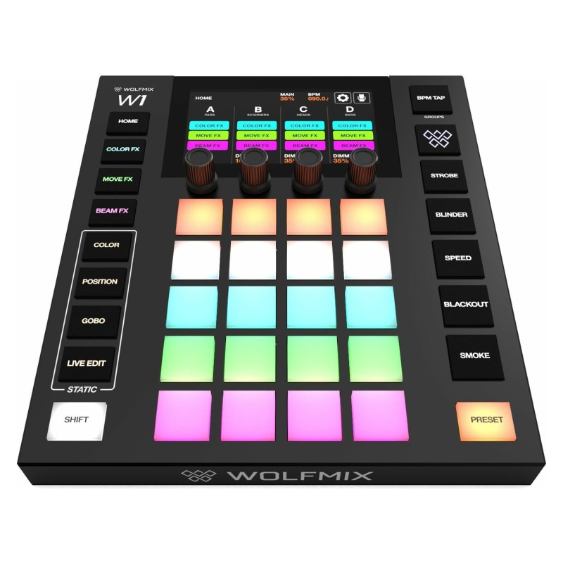 Beamz Wolfmix W1 MK2 Controller DMX Standalone con Touchscreen