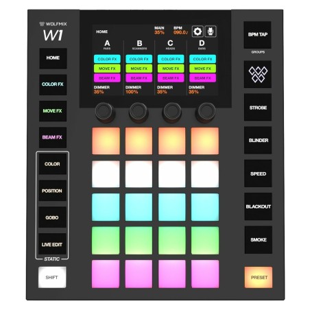 Beamz Wolfmix W1 MK2 Controller DMX Standalone con Touchscreen