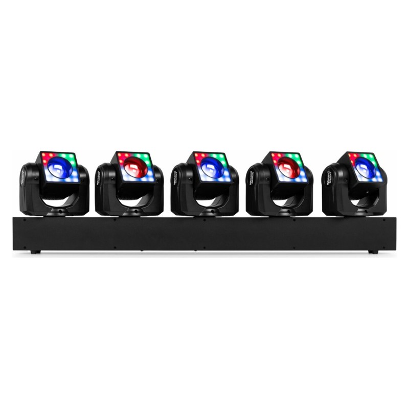 Beamz Galaxy5 Barra con 5 Teste Mobili LED RGBW 5x40 W