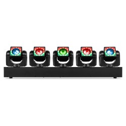 Beamz Galaxy5 Barra con 5 Teste Mobili LED RGBW 5x40 W