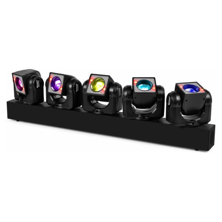 Beamz Galaxy5 Barra con 5 Teste Mobili LED RGBW 5x40 W