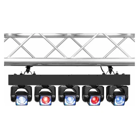 Beamz Galaxy5 Barra con 5 Teste Mobili LED RGBW 5x40 W