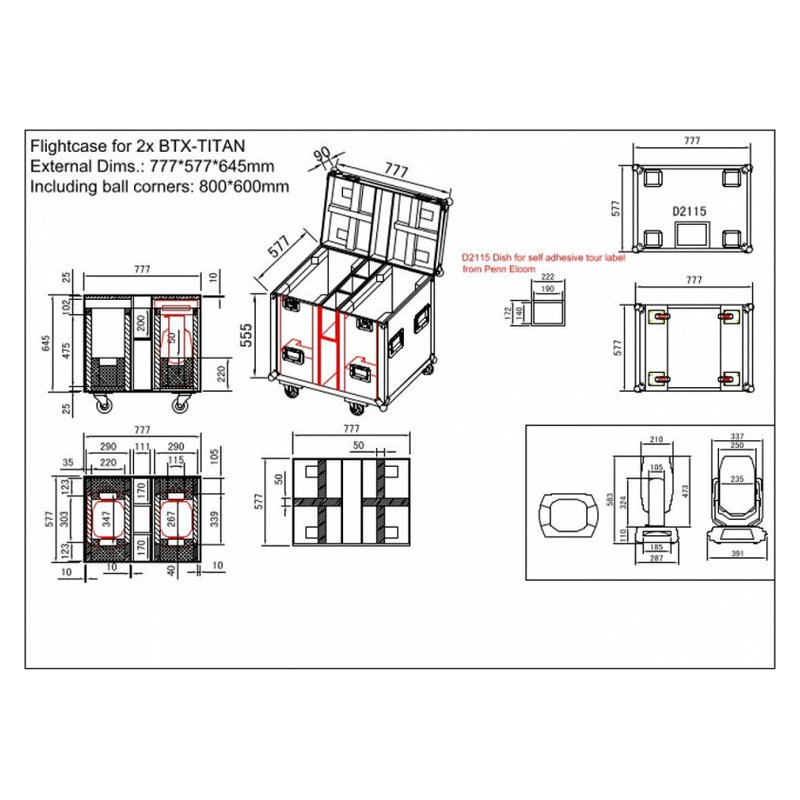 JB Systems CASE FOR 2X BTX-TITAN