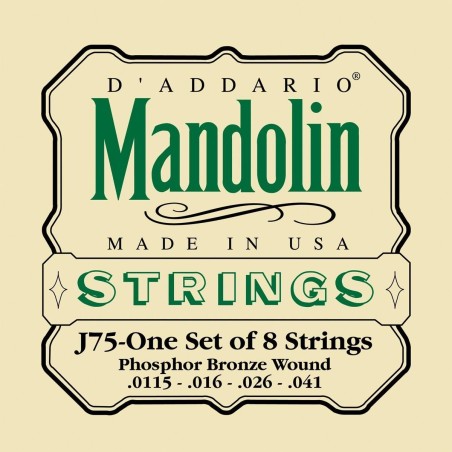 D'Addario EJ75 Mandolin Medium/Heavy 11.5-41