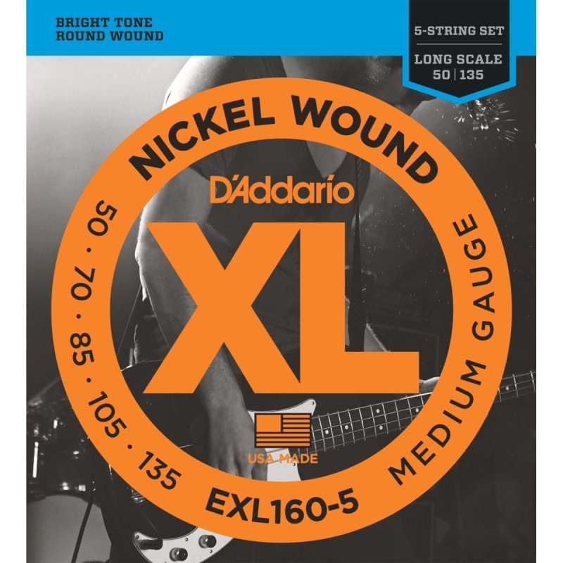 D'Addario EXL160-5 Medium 50-135