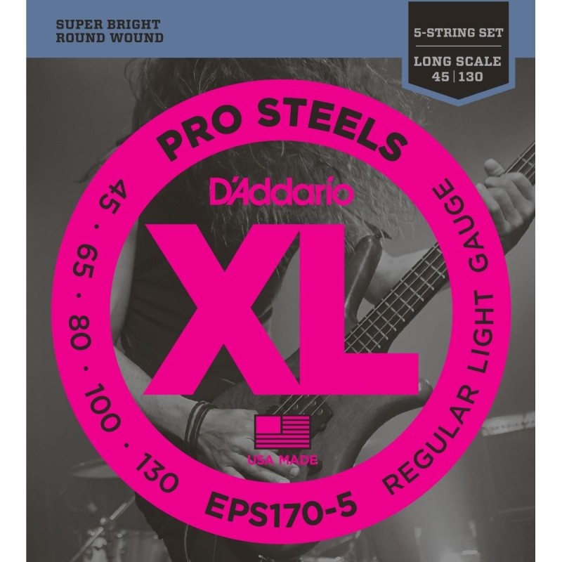 D'Addario EPS170-5 Regular Light 45-130