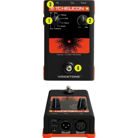 TC-Helicon VoiceTone R1 - Pedale effetto Reverb per voce